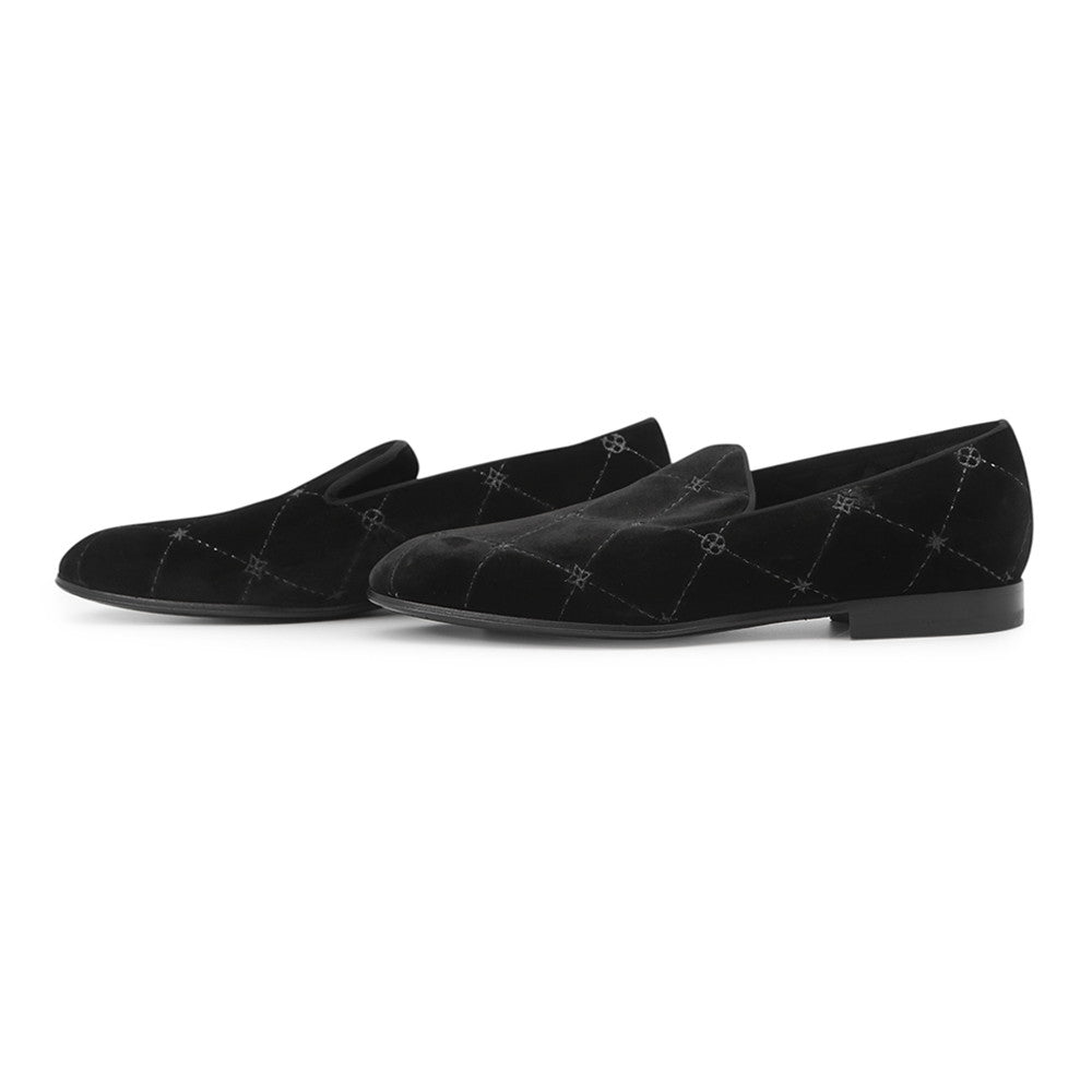 LOUIS VUITTON Opera shoes Black Velour Size 5 1/2
