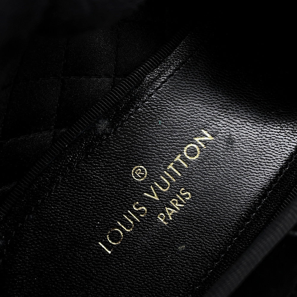 LOUIS VUITTON Opera shoes Black Velour Size 5 1/2