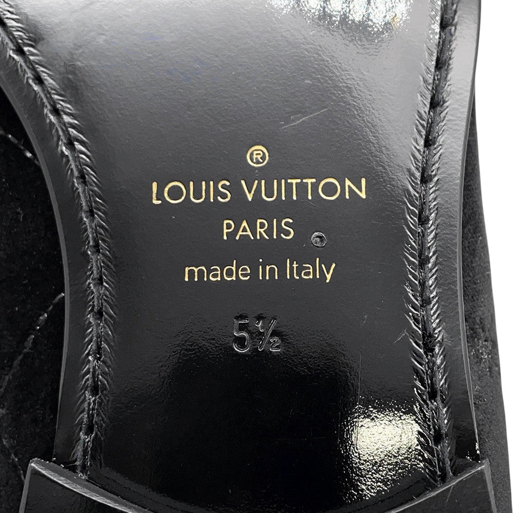 LOUIS VUITTON Opera shoes Black Velour Size 5 1/2