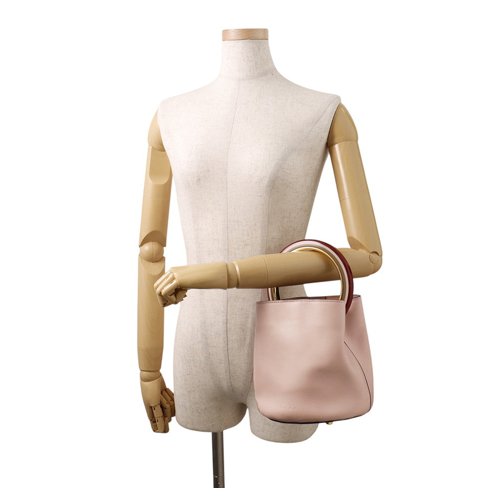 MARNI Marni Panier 2-way Bag PinkSCMPU09TY3 LV589 Z1S77 Leather