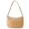 CHANEL Matelasse ChainShoulder Bag BeigeA20993 Caviar Leather