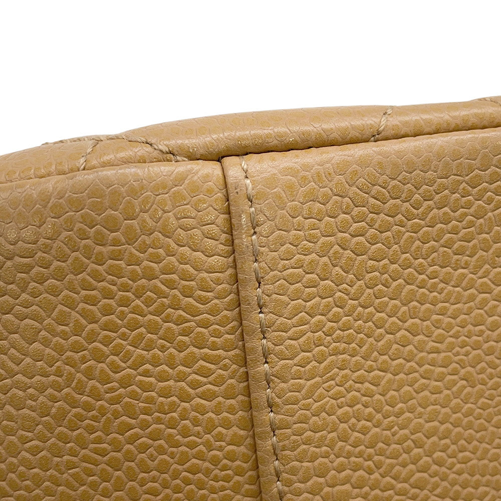 CHANEL Matelasse ChainShoulder Bag BeigeA20993 Caviar Leather