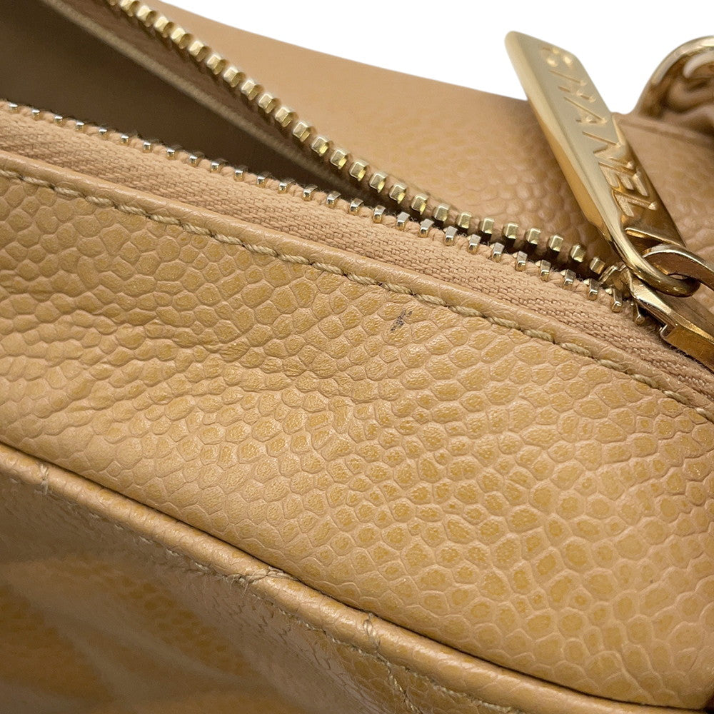 CHANEL Matelasse ChainShoulder Bag BeigeA20993 Caviar Leather