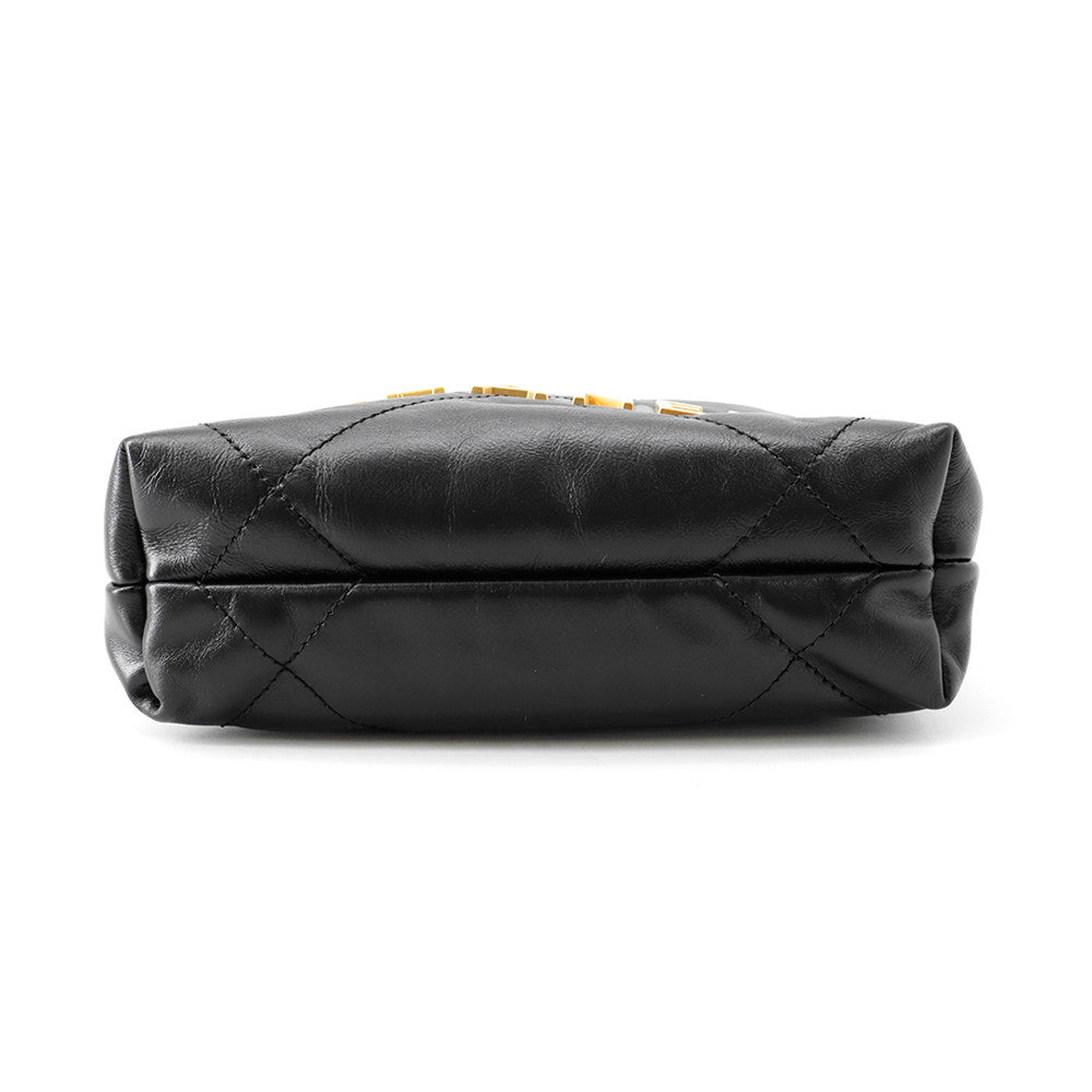 CHANEL CHANEL 22 Shoulder Bag BlackAS3980 Shiny Calf Leather Size Mini
