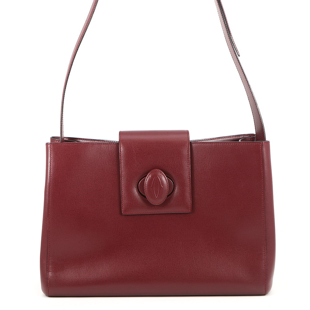 CARTIER Must Line Shoulder Bag Bordeaux Leather