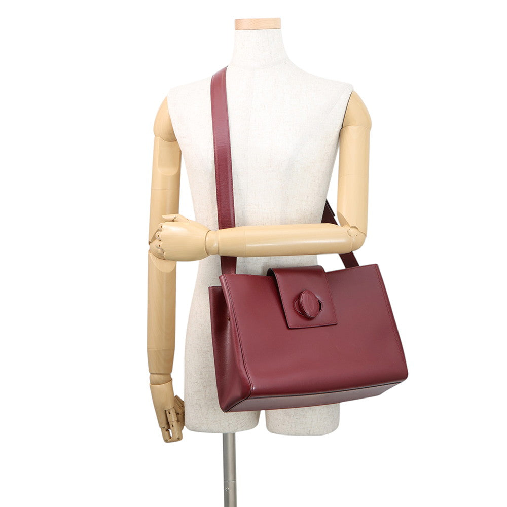 CARTIER Must Line Shoulder Bag Bordeaux Leather