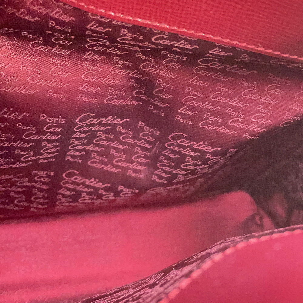 CARTIER Must Line Shoulder Bag Bordeaux Leather