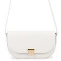 TIFFANY&Co. T-Deco Shoulder Bag White Leather