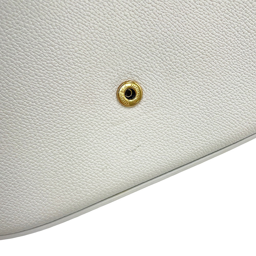 TIFFANY&Co. T-Deco Shoulder Bag White Leather