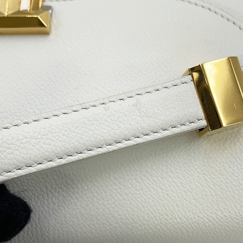 TIFFANY&Co. T-Deco Shoulder Bag White Leather