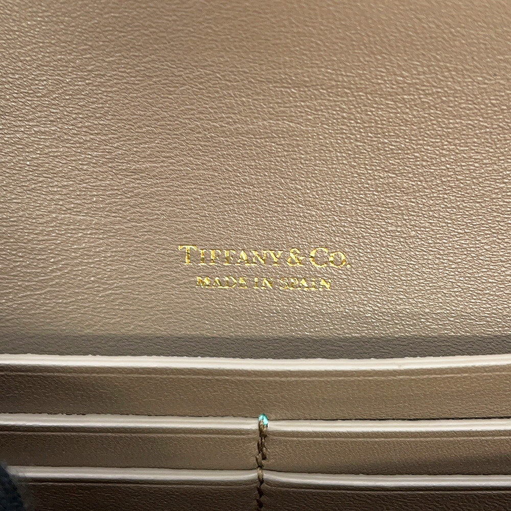 TIFFANY&Co. T-Deco Shoulder Bag White Leather