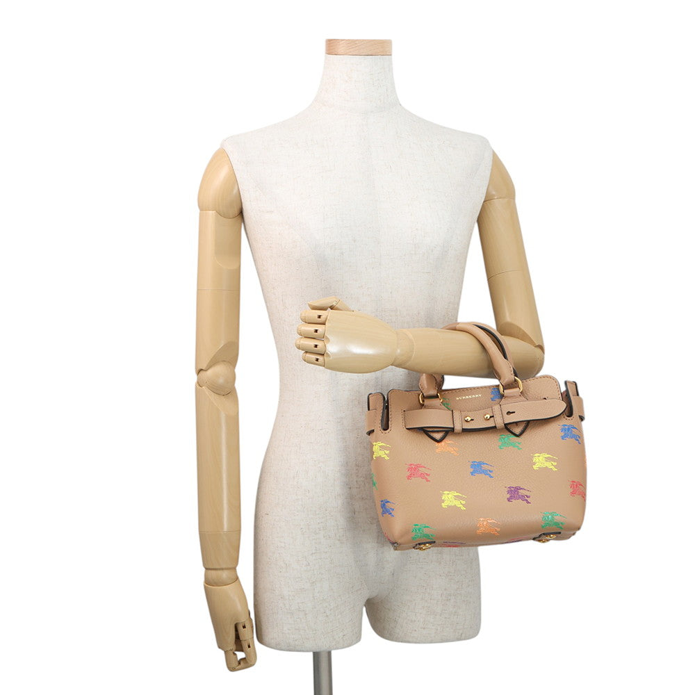 BURBERRY Belt 2wayTote Bag Brown/Multicolor8006484 Leather