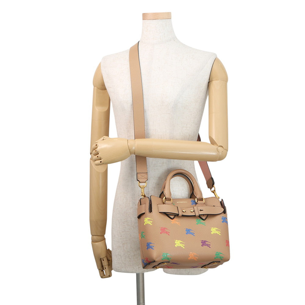 BURBERRY Belt 2wayTote Bag Brown/Multicolor8006484 Leather