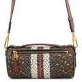 BURBERRY TBMonogram Stripe Shoulder Bag Brown/Black/White8020170 PVC Leather