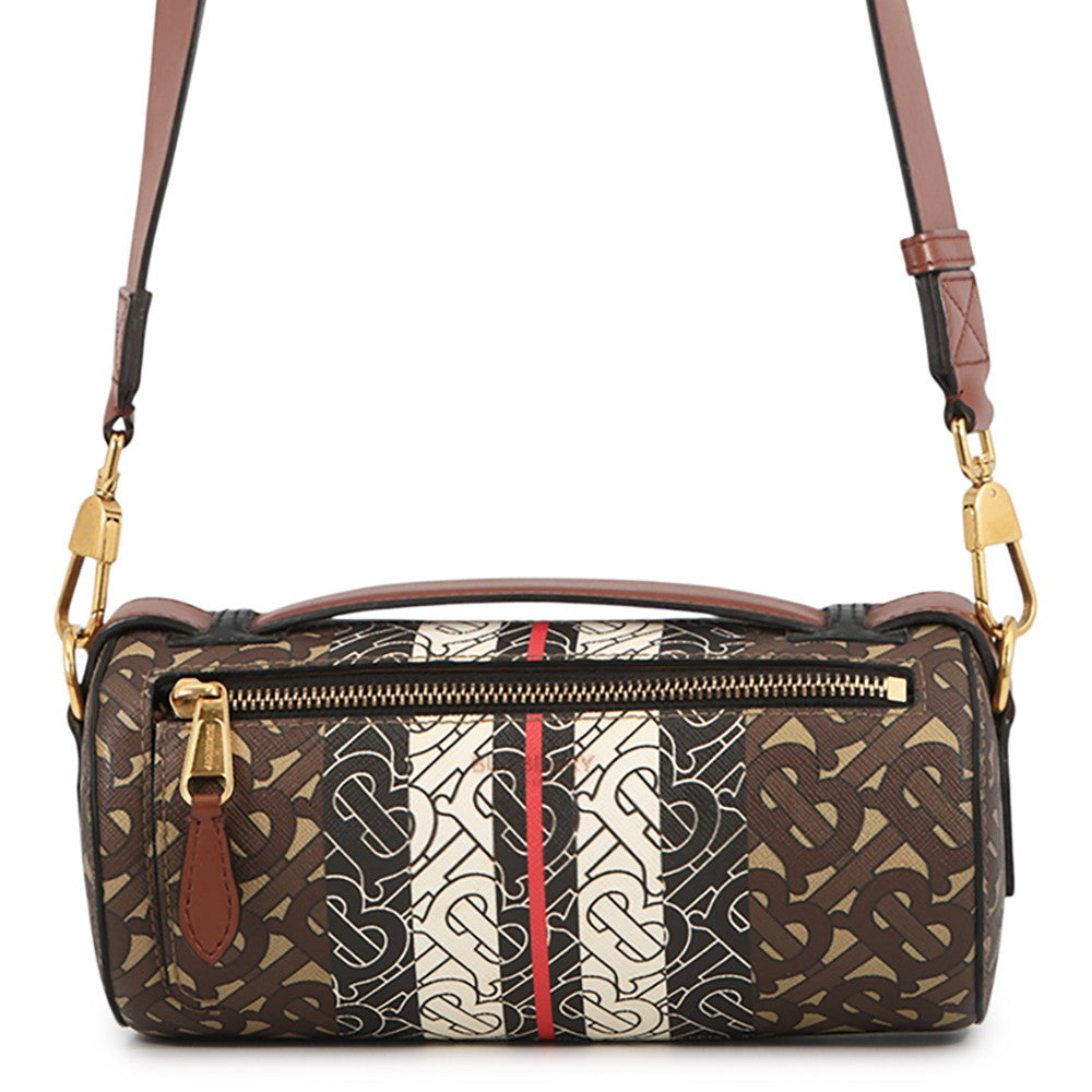 BURBERRY TBMonogram Stripe Shoulder Bag Brown/Black/White8020170 PVC Leather