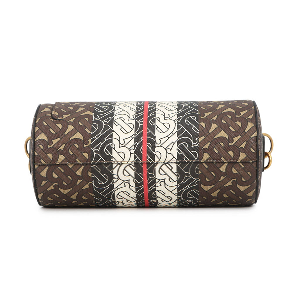 BURBERRY TBMonogram Stripe Shoulder Bag Brown/Black/White8020170 PVC Leather