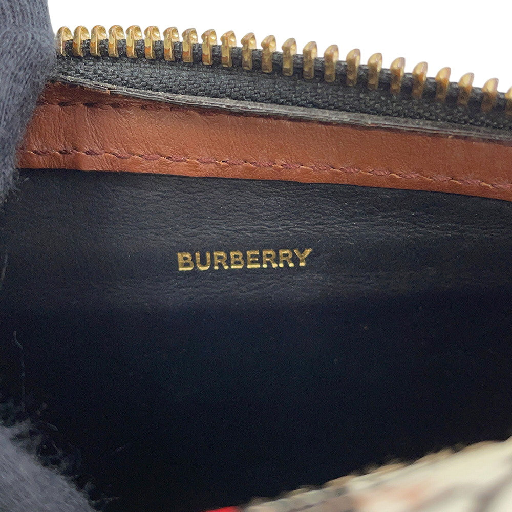 BURBERRY TBMonogram Stripe Shoulder Bag Brown/Black/White8020170 PVC Leather