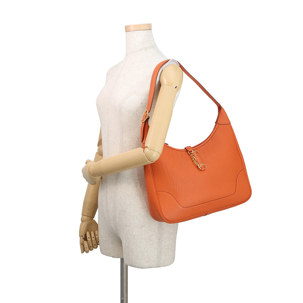 HERMES Trim Orange Togo Leather Size 31