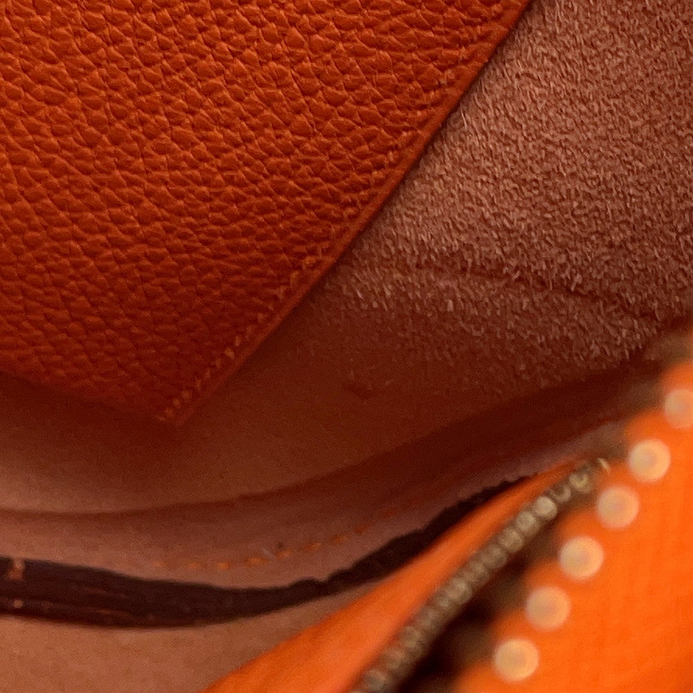 HERMES Trim Orange Togo Leather Size 31