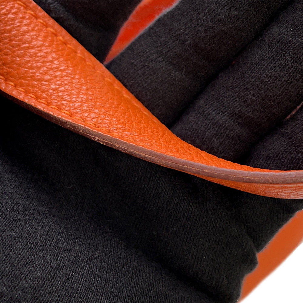 HERMES Trim Orange Togo Leather Size 31