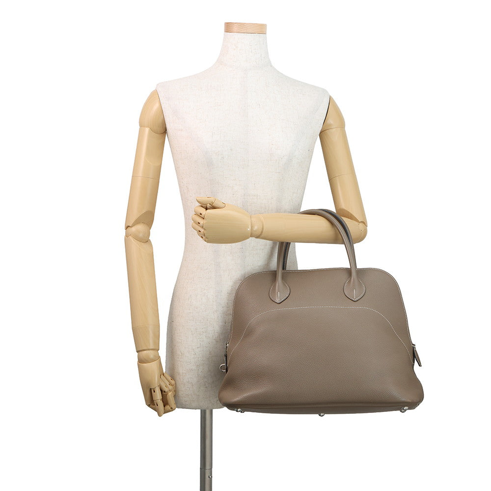 HERMES Bolide Relax Etoupe Taurillon Nobillo Size 35