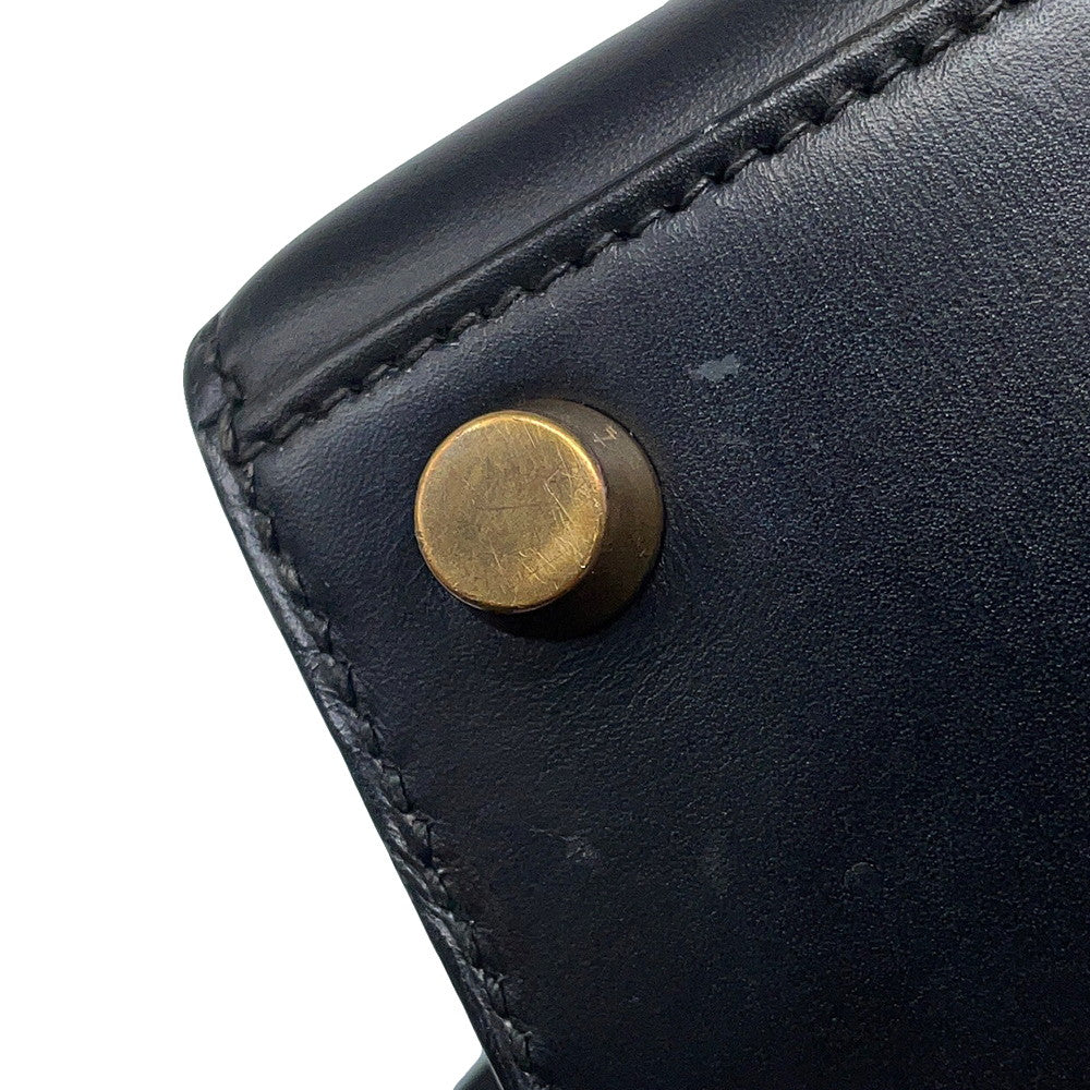 HERMES Mini Kelly Sellier Black Box Calf Leather