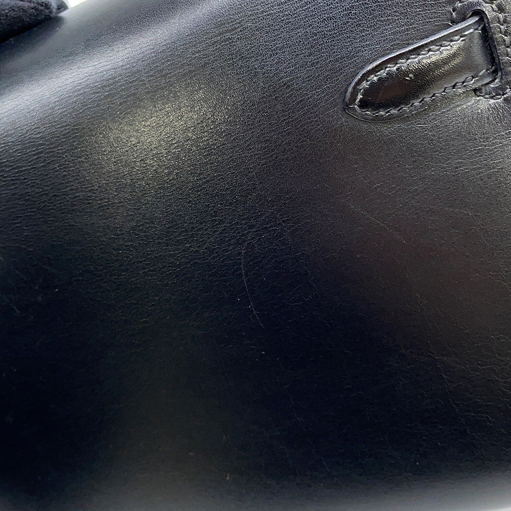HERMES Mini Kelly Sellier Black Box Calf Leather