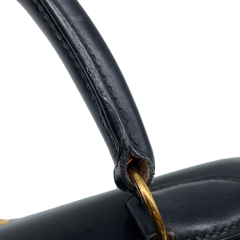 HERMES Mini Kelly Sellier Black Box Calf Leather