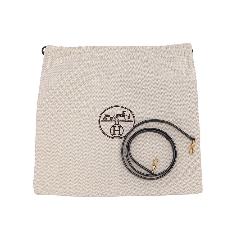 HERMES Mini Kelly Sellier Black Box Calf Leather