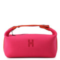 HERMES Brid a Black Hibiscus Canvas Size PM