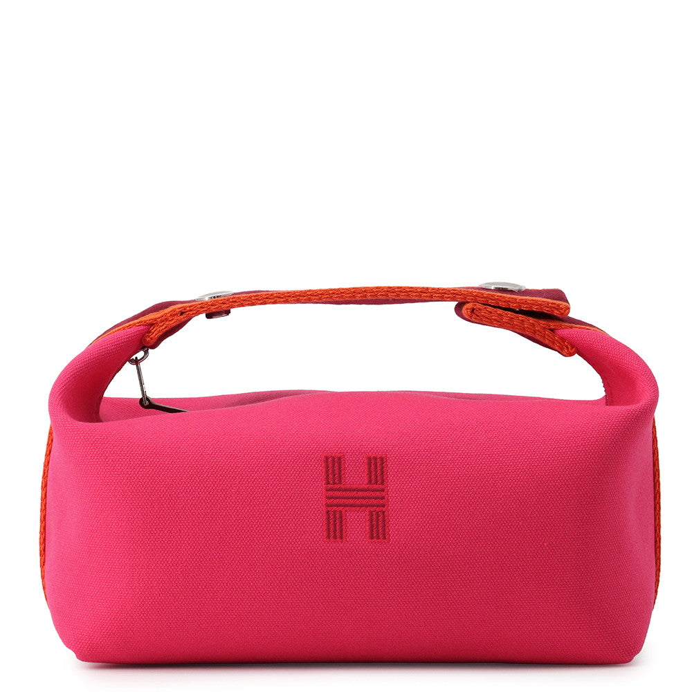 HERMES Brid a Black Hibiscus Canvas Size PM