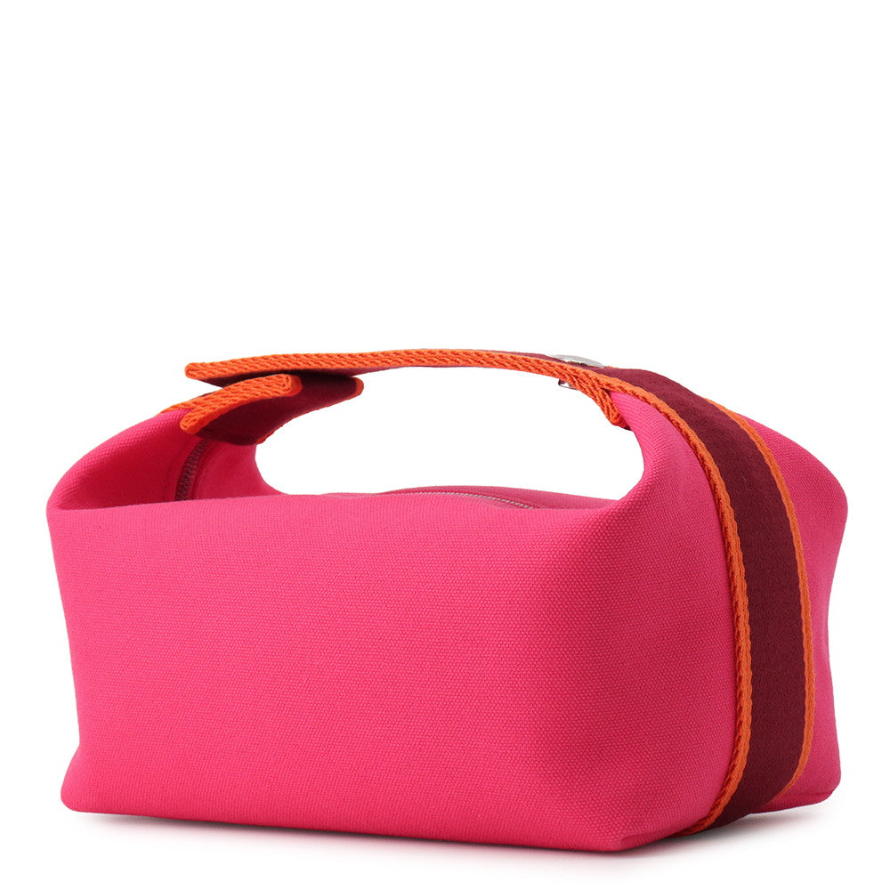 HERMES Brid a Black Hibiscus Canvas Size PM