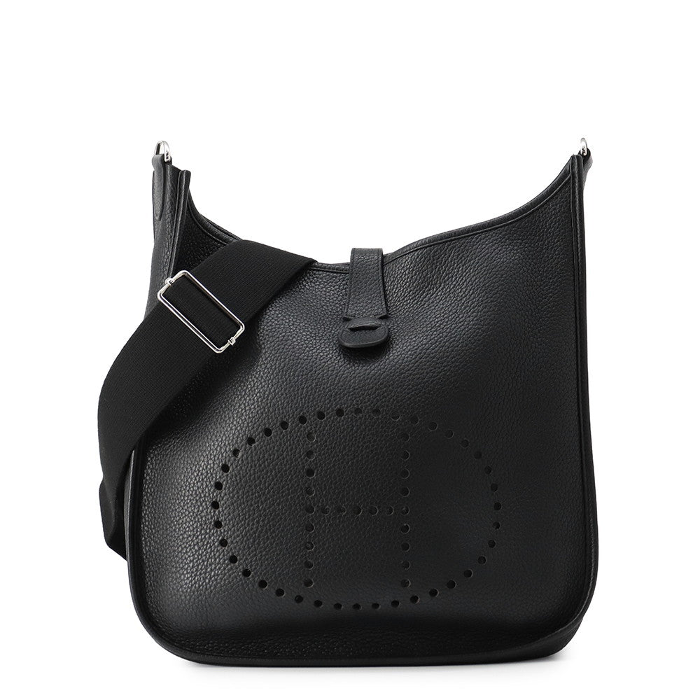 HERMES Evelyne 3 Black Taurillon Clemence Size PM