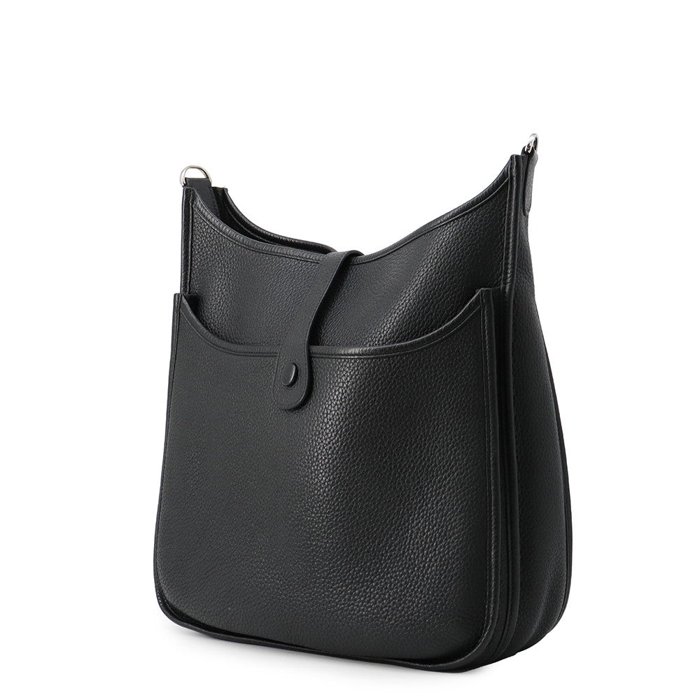 HERMES Evelyne 3 Black Taurillon Clemence Size PM