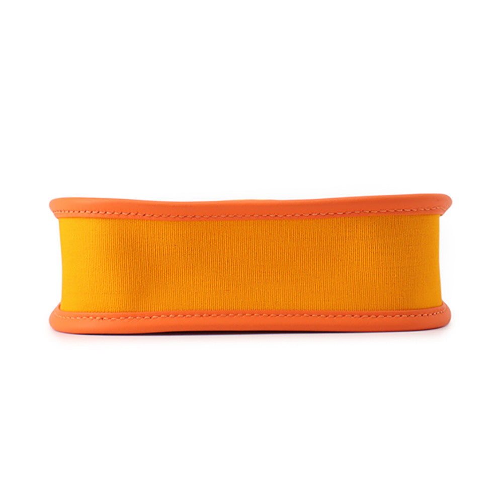 HERMES Neo Evelyne Jaune d'or/Feu Toile Officier Swift Leather Size TPM
