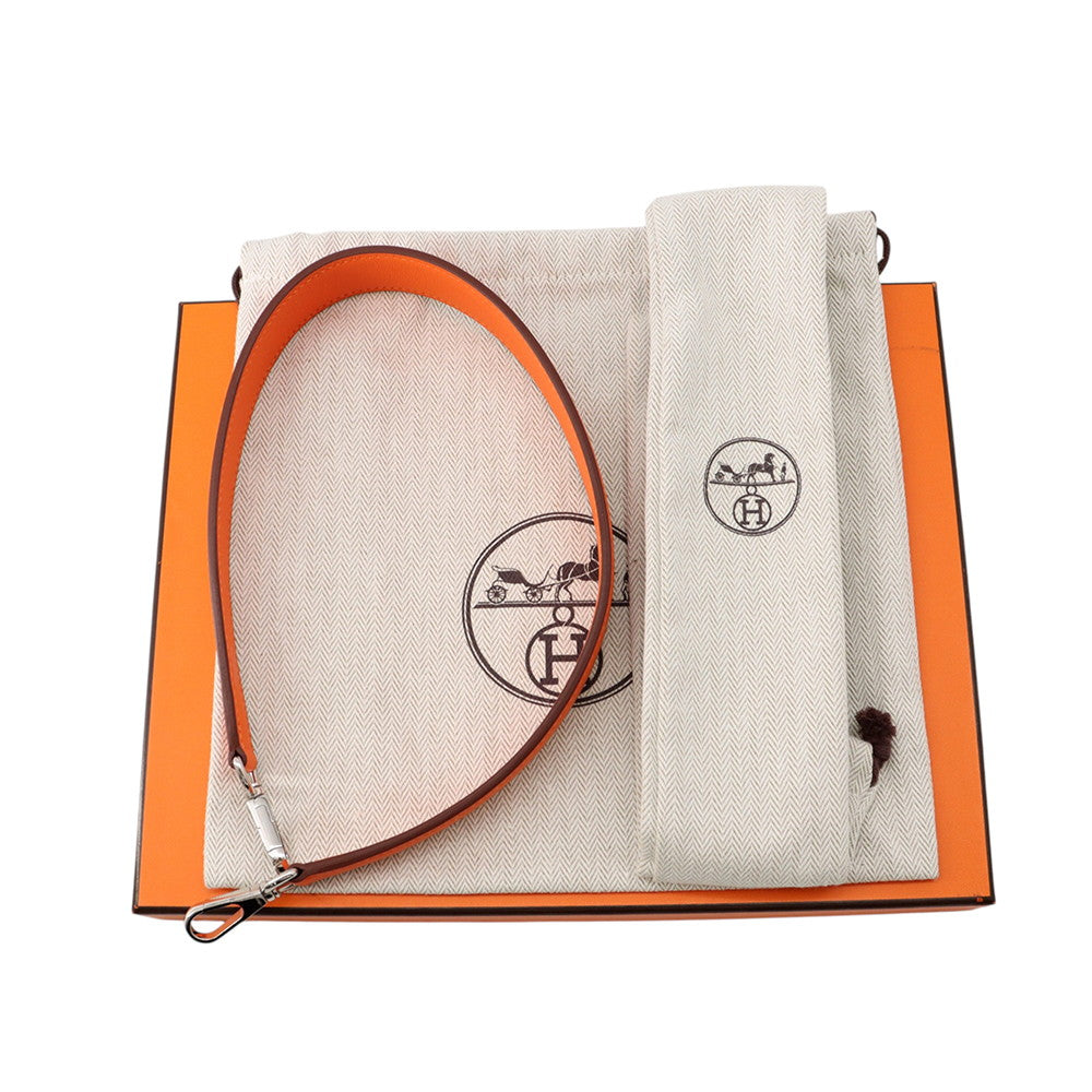 HERMES Neo Evelyne Jaune d'or/Feu Toile Officier Swift Leather Size TPM