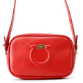 Ferragamo Gancini Ganchocity Shoulder Bag Red21H006 691324 Leather