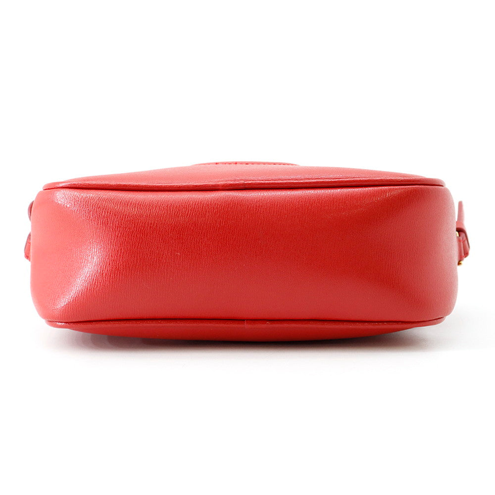 Ferragamo Gancini Ganchocity Shoulder Bag Red21H006 691324 Leather