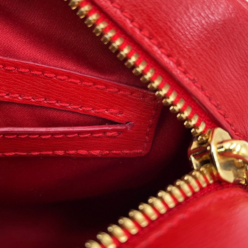 Ferragamo Gancini Ganchocity Shoulder Bag Red21H006 691324 Leather
