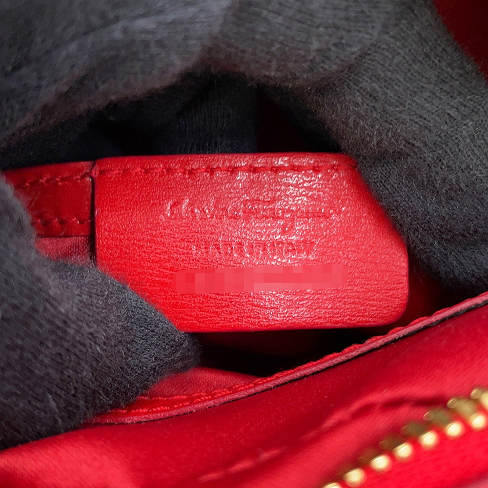Ferragamo Gancini Ganchocity Shoulder Bag Red21H006 691324 Leather