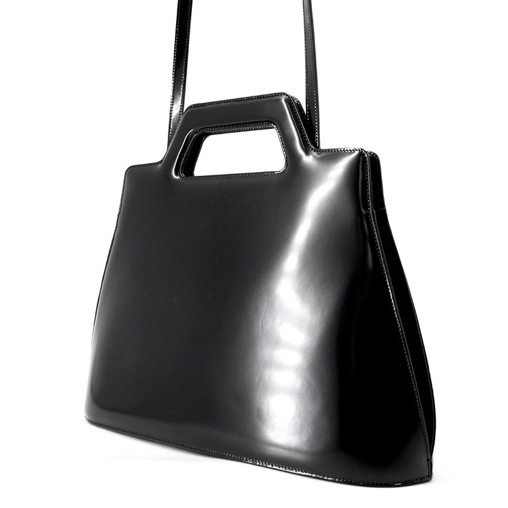 Ferragamo Wanda 2-way Tote Bag Black213984 761287 Patent Leather Size Medium