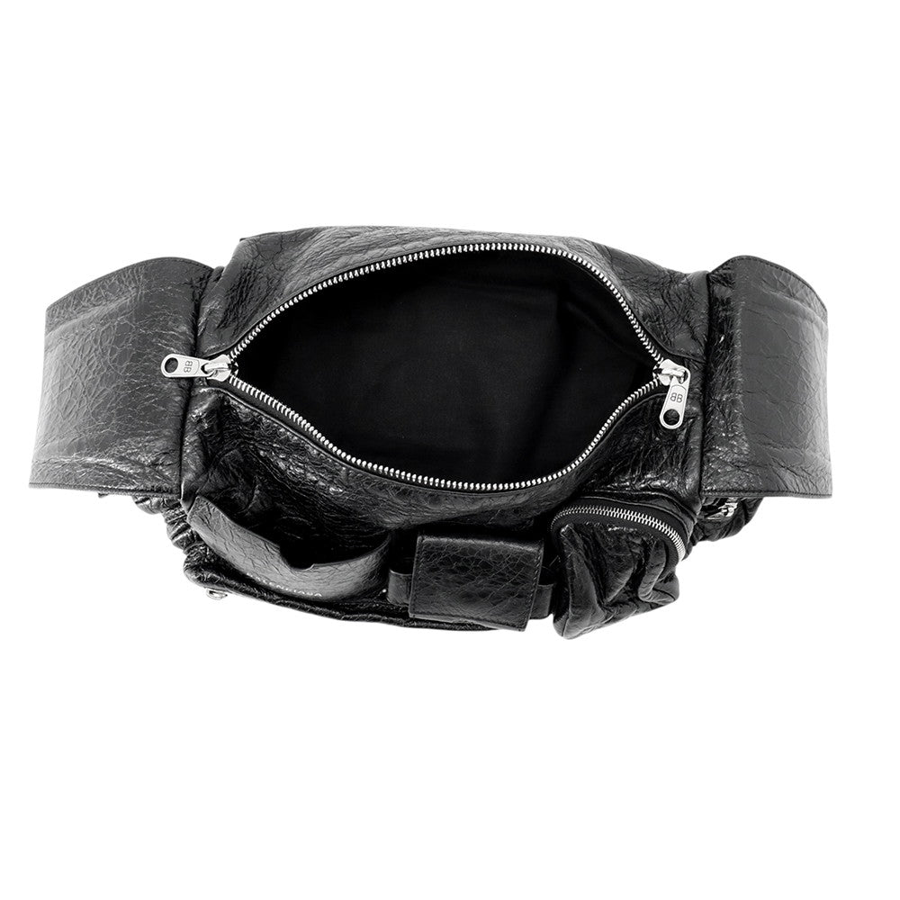 BALENCIAGA Super Busy Sling Bag Black762516 Leather