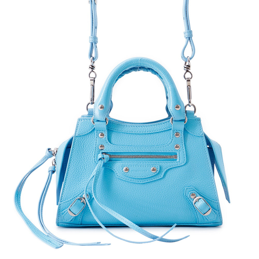 BALENCIAGA Neo Classic City 2wayBag Light Blue638524 Leather Size Mini