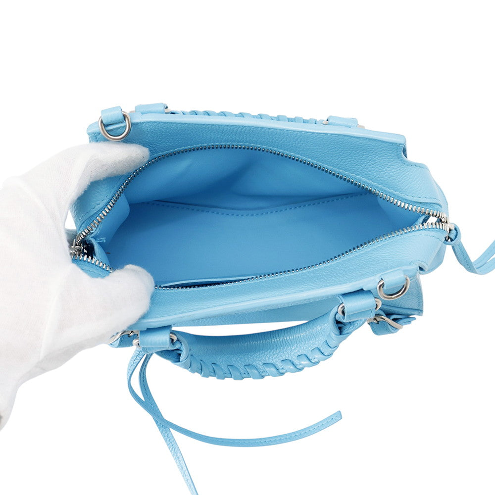 BALENCIAGA Neo Classic City 2wayBag Light Blue638524 Leather Size Mini
