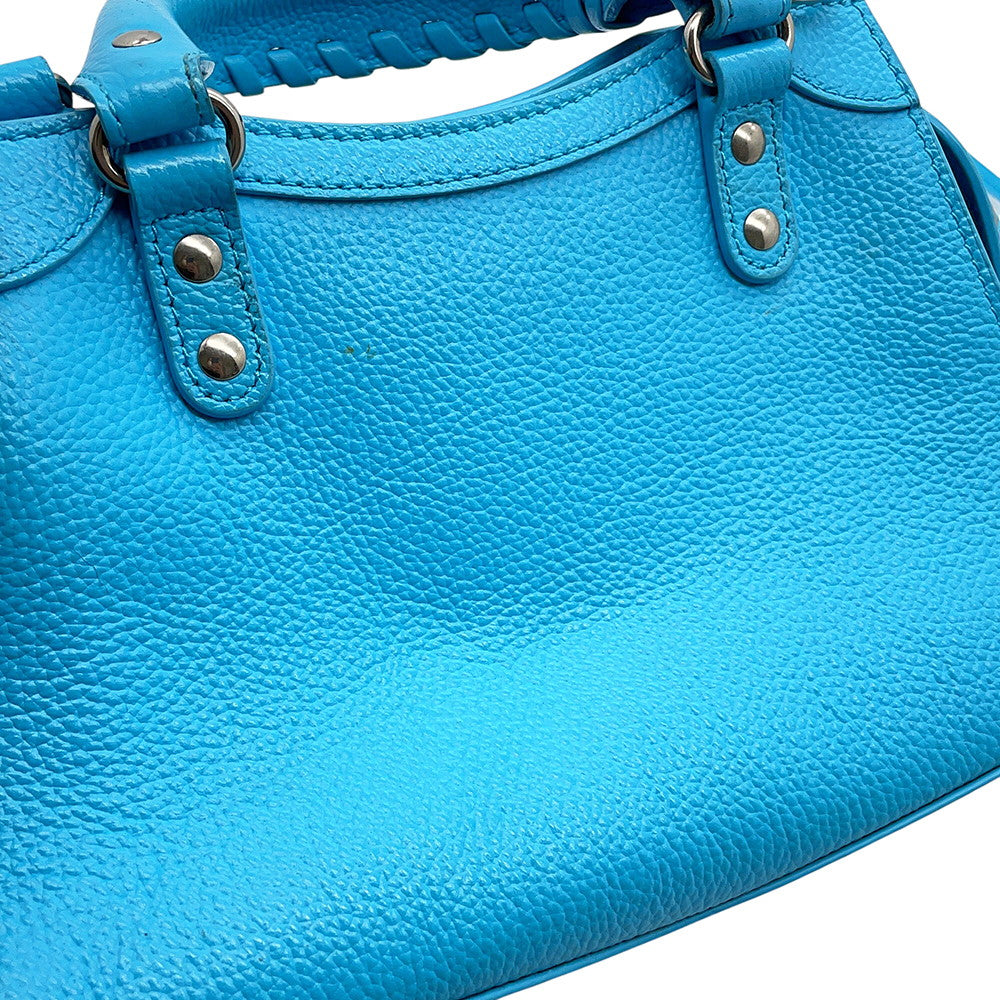 BALENCIAGA Neo Classic City 2wayBag Light Blue638524 Leather Size Mini