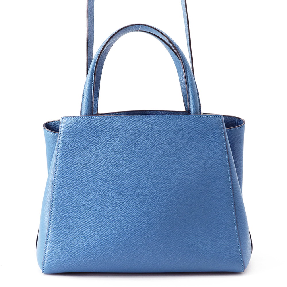 Valextra Valextra Triennale 2-way Bag Blue Leather Size Medium