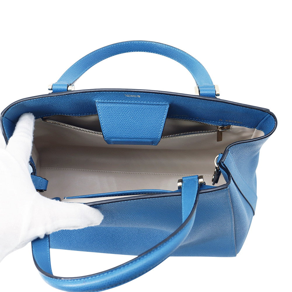Valextra Valextra Triennale 2-way Bag Blue Leather Size Medium