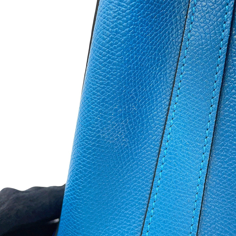 Valextra Valextra Triennale 2-way Bag Blue Leather Size Medium