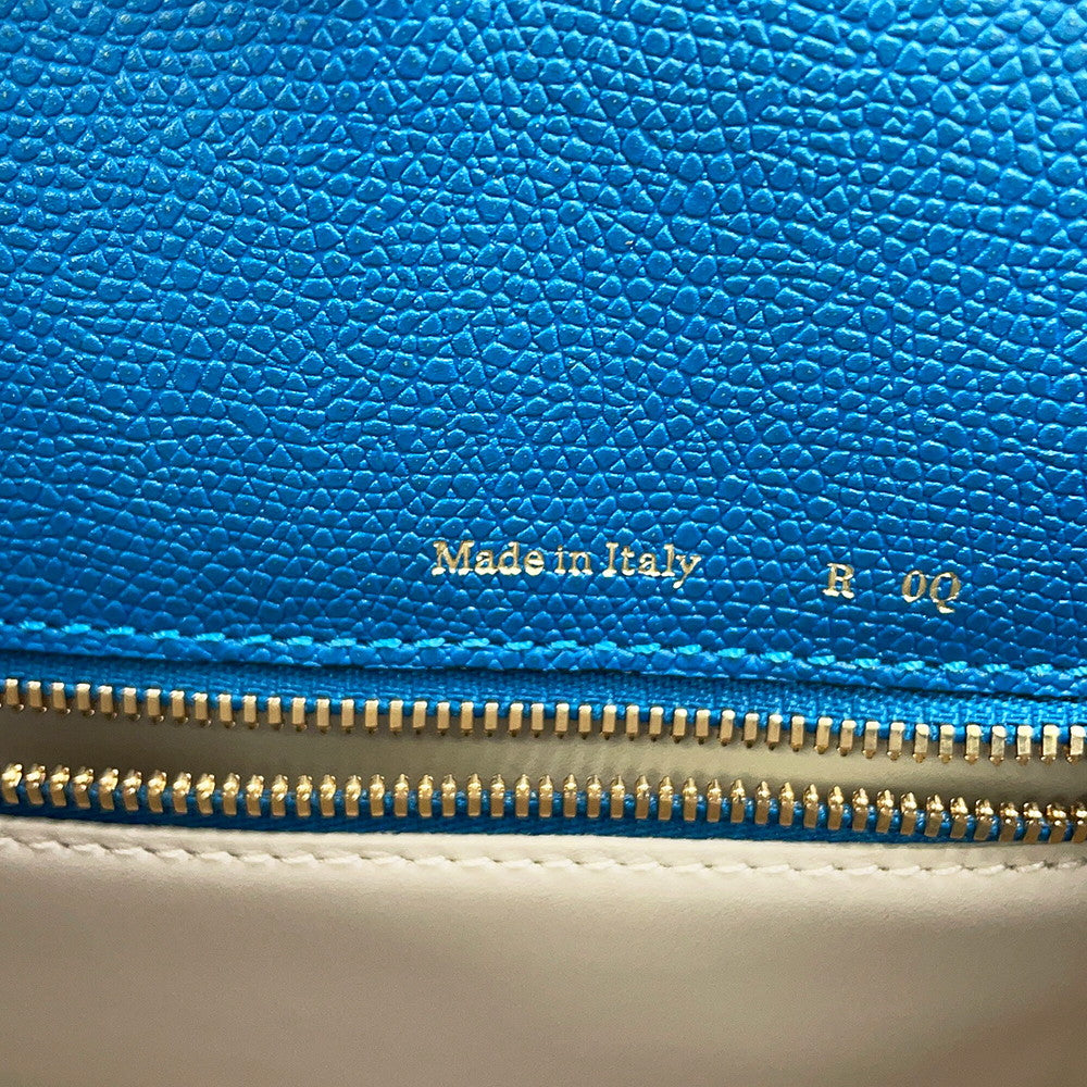 Valextra Valextra Triennale 2-way Bag Blue Leather Size Medium