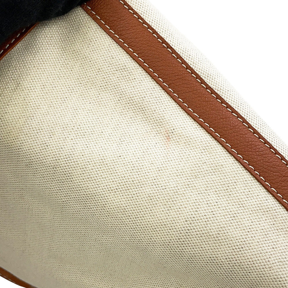 GOYARD Bellara Reversible Tote Bag White/Tan Canvas PVC Leather